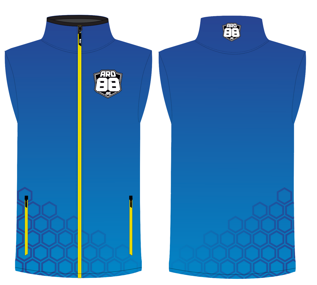 Custom printed riding vest for enduro and motocross with sponsor logos