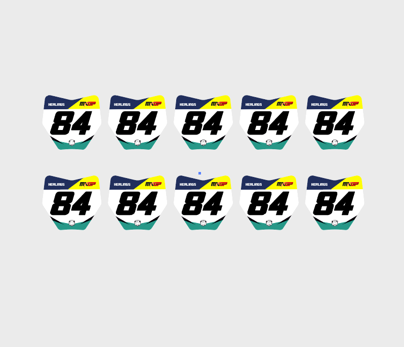 Mini number plate stickers, ten pack